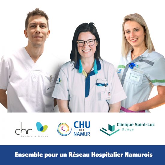Image avec slogan "Ensemble pour un Réseau Hospitalier Namurois"