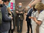 Visite au CHRSM – site Meuse, le Ministre fédéral Frank Vandenbroucke rencontre le personnel de l’hôpital